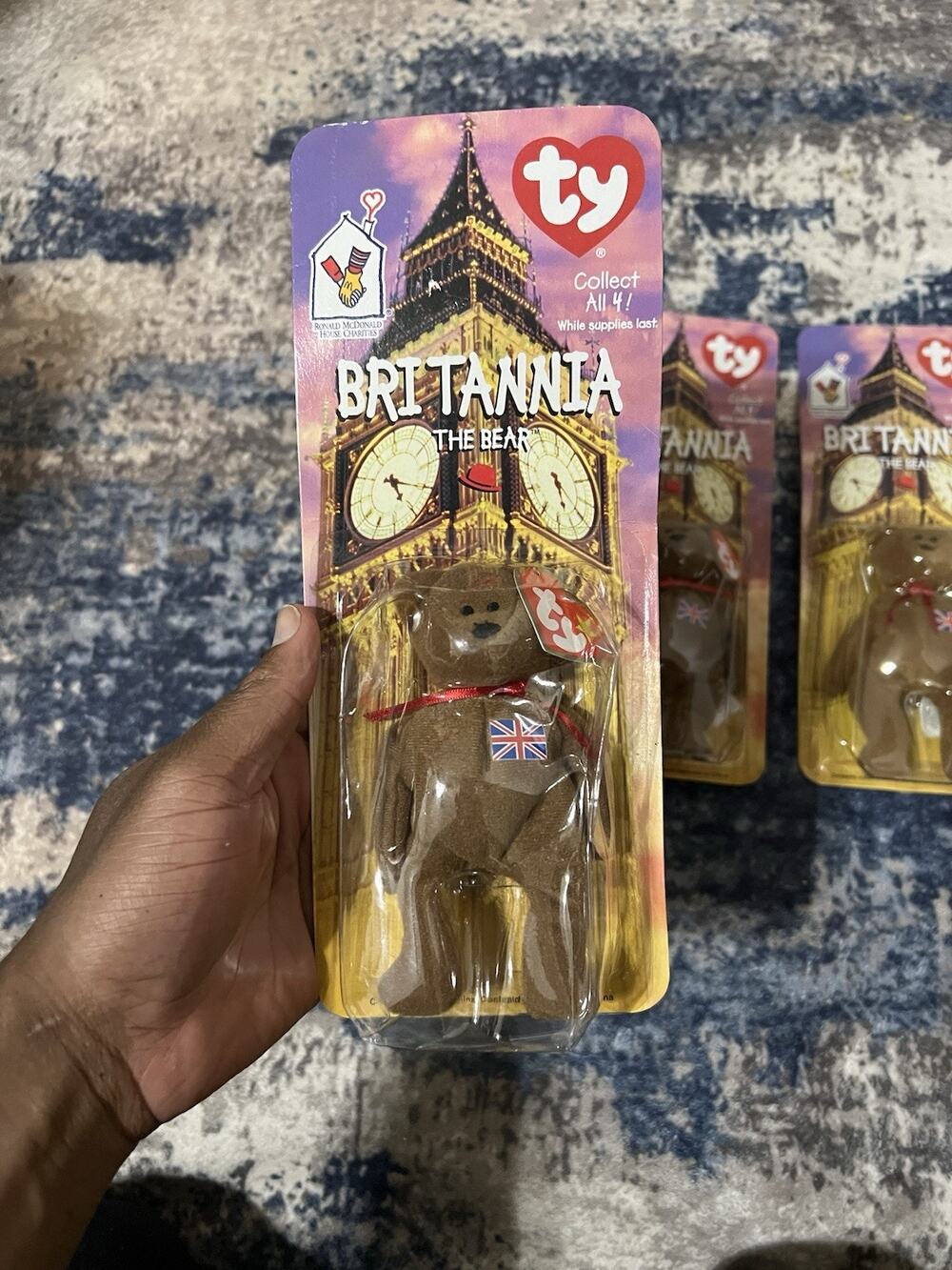 1999 Brittania the Bear Rare TY Beanie Baby In Box McDonald’s LOT